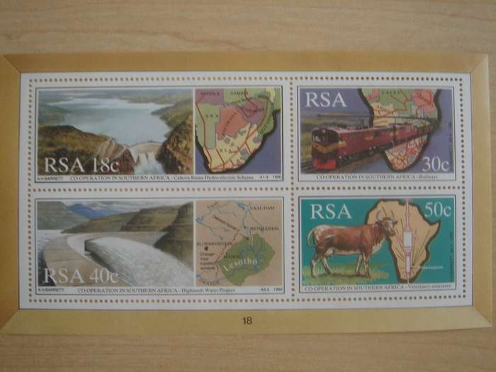 1990 RSA - Co-operation in Southern Africa 4 stamps in Block MNH