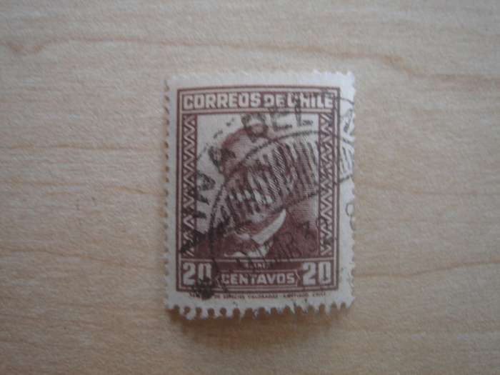 1931 Chile - Bulnes 20 CTS used, stamped