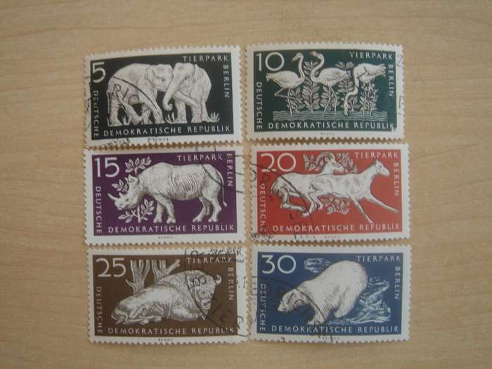 1956 DDR MiNr 551-556 used, stamped