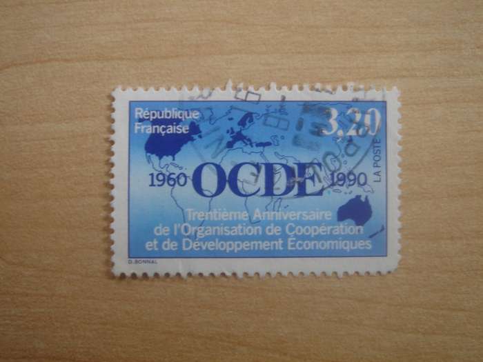 1990 France - OCDE Anniversaire 3,20 F used, stamped