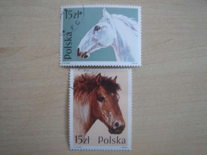 1989 Polska - Horses MiNr 3190-3191 used, stamped