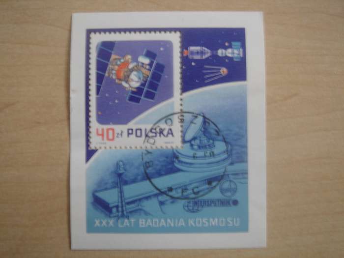 1987 Polska - Intersputnik MiNr 3122 in Block stamped