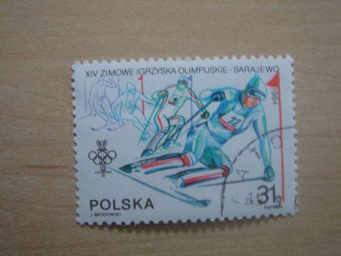 1984 Polska - Winter OIympic Games Sarajewo MiNr 2918 stamped