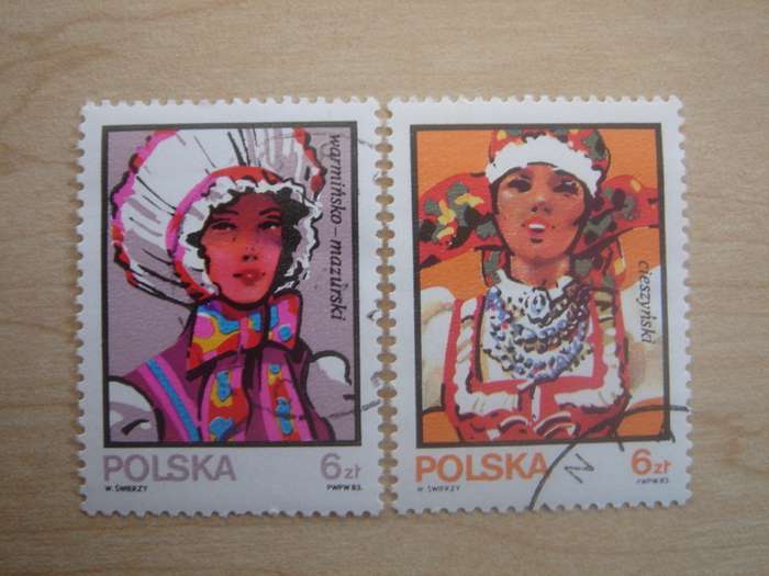 1983 Polska - Costumes 2 x 6 Zt stamped