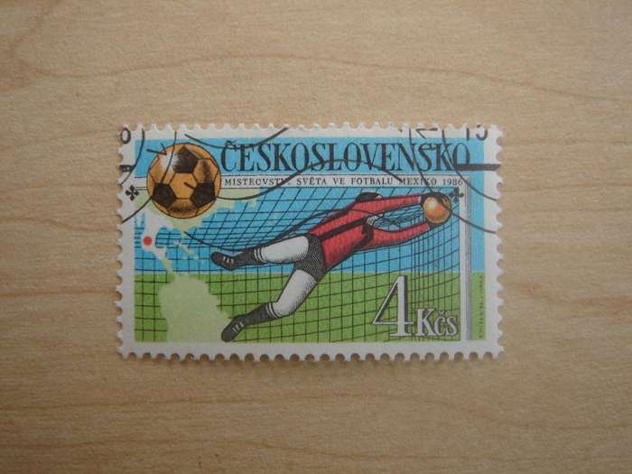1986 CZ - Football World Cup Mexico 4 Kcs used, stamped