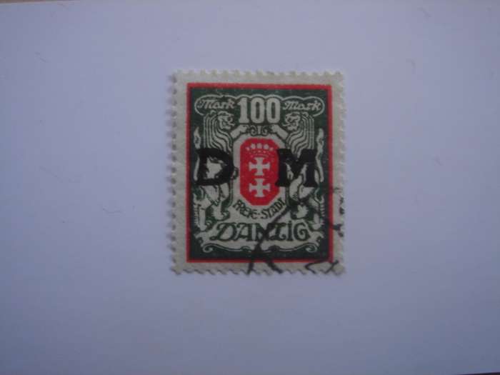 1923 Danzig Dienstmarken MiNr 34 Y used, stamped