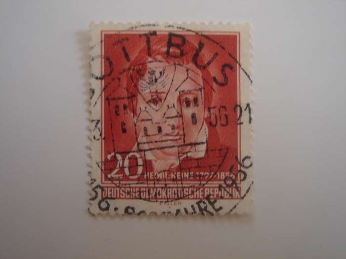 1956 DDR MiNr 517 Y II used, stamped in Cottbus