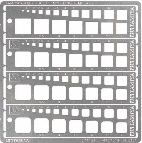 Tamiya Scribing Template, Square 1-10mm