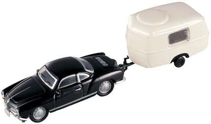 Model Power HO 1/87 Karmen Ghia W/Camper