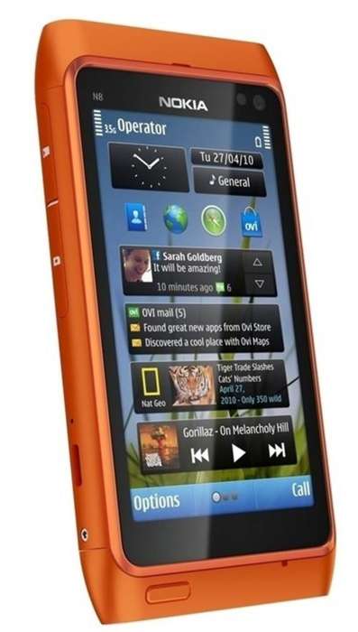 NEW Nokia N8 3G 16GB 12MP Bluetooth Orange Unlocked SIM GSM Smart Cell Phone