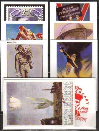 RSA 1995 50TH ANNIV PEACE IN EUROPE SET OF 6 UNUSED POSTCARDS