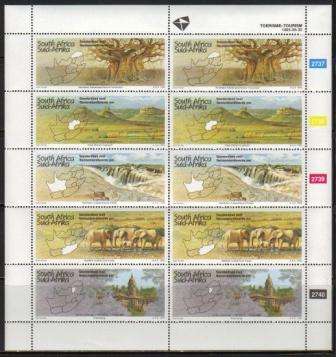 RSA 1995 TOURISM IN SA MNH FULL SHEET OF 10