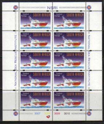 RSA 1998 NSRI MNH FULL SHEET OF 10