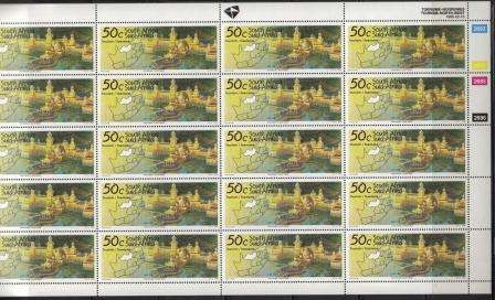 RSA 1995 TOURISM NORTH WEST MNH FULL SHEET 0F 20 UNFOLDED