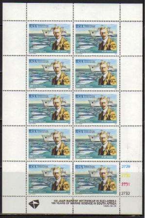 RSA 1995 100 YEARS MARINE SCIENCE MNH FULL SHEET OF 10