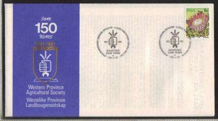 RSA 1981 150 YEARS WESTERN PROVINCE AGRICULTURAL SOCIETY COM COVER
