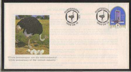 RSA 1988 125TH ANNIVERSARY OSTRICH INDUSTRY OUDTSHOORN COM COVER
