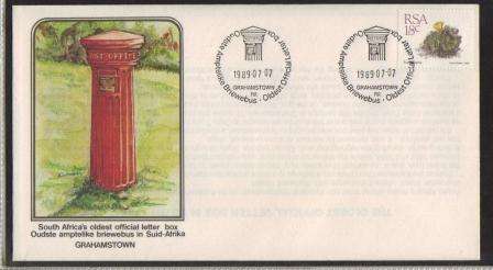RSA 1989 SA OLDEST OFFICIAL LETTER BOX GRAHAMSTOWN COM COVER