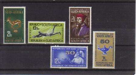 RSA 1964 MNH COMMEMORATIVE SINGLES COMPLETE 5 SINGLES)