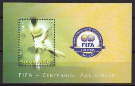 RSA 2004 FIFA CENTENNIAL ANNIVERSARY MNH MINIATURE SHEET