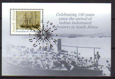 RSA 2011 150TH ANNIVERSARY INDIAN LABOURERS CTO MINIATURE SHEET