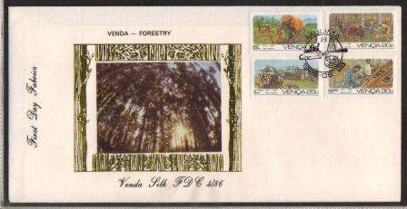 VENDA 1986 FORESTRY LIMITED EDITION SILK FDC # 4/86