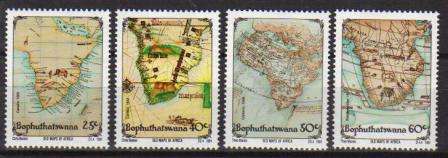 BOP 1991 OLD MAPS OF AFRICA SET OF 4 MNH SINGLES