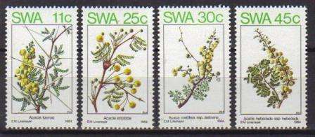 SWA 1984 ACACIAS SET OF 4 MNH SINGLES
