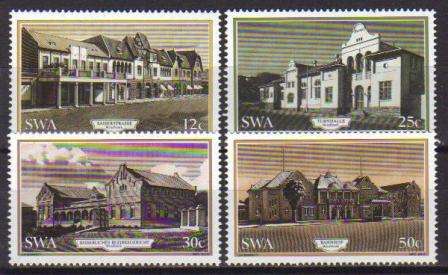 SWA 1985 HISTORICAL BUILDINGS WINDHOEK SET OF 4 MNH SINGLES