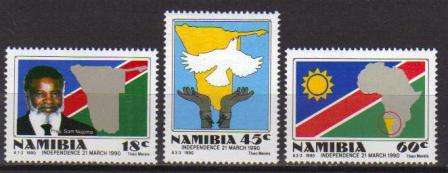 NAMIBIA 1990 INDEPENDENCE SET OF 3 MNH SINGLES