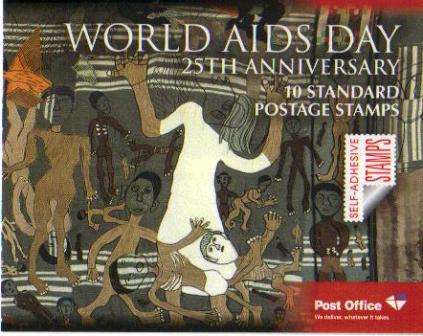 RSA 2013 WORLD AIDS DAY SELF ADHESIVE BOOKLET # 91 DATED 2013/11/29 COMPLETE