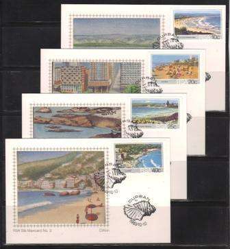 RSA 1983 BEACHES SET OF 4 LIMITED EDITION MAXISILK CARDS # 3