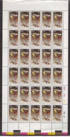 RSA 1977 WINE SYMPOSIUM MNH FULL SHEET OF 30