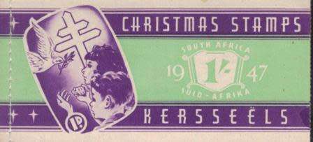 UNION SA 1947 1S CHRISTMAS LABELS BOOKLET COMPLETE (STITCHED)