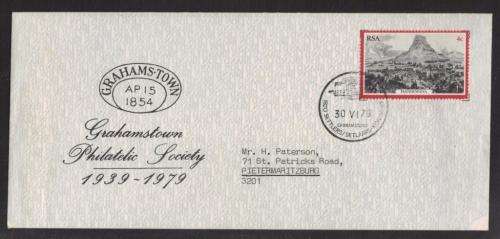 RSA 1979 GRAHAMSTOWN PHILATELIC SOCIETY COM COVER GRAHAMSTOWN 30/6/79 D/S