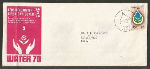 RSA 1970 WATER 70 CAMPAIGN DOCTORS FDC BY WARNER PHARMACEUTICALS