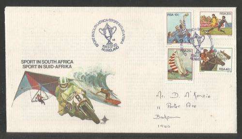 RSA 1983 Sport in SA official FDC no. 4.5 with official hand cancel addressed to Brakpan