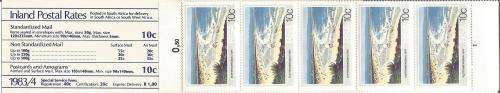 RSA 1983 PRIVATE BOOKLET BY TIBOR MAJOR PHILATELIST ROW 0.50 IN MARGIN