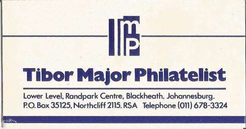 RSA 1983 PRIVATE BOOKLET BY TIBOR MAJOR PHILATELIST ROW 2 IN MARGIN