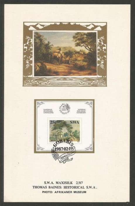 SWA 1987 THOMAS BAINES M/S LIMITED EDITION MAXISILK CARD # 2/87