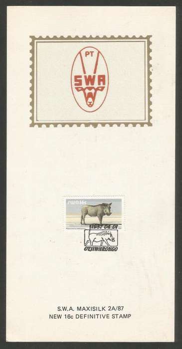 SWA 1987 16c DEFINITIVE LIMITED EDITION MAXISILK CARD # 2A/87