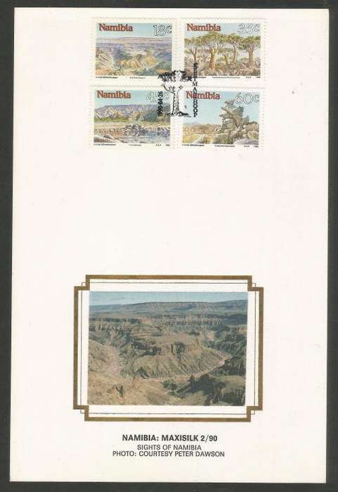 NAMIBIA 1990 SIGHTS LIMITED EDITION MAXISILK CARD # 2/90