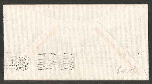 SA AIRWAYS (SAA) FLIGHT COVER # 29.2 1979 50TH ANNIV CIVIL AVIATION PE - JHB - PERF 12 1/2 STAMP