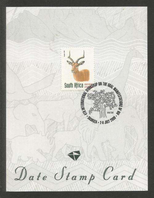 RSA 1999 4TH INT WORKSHOP ON THE ORAL MANIFESTATION OF HIV SKUKUZA - DATE STAMP CARD 99/38