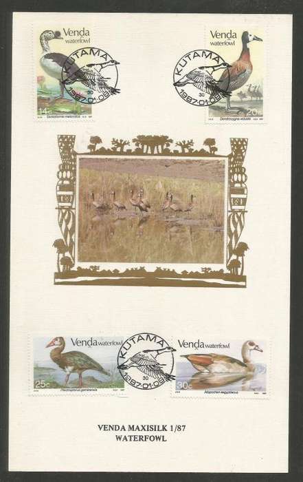 VENDA 1987 WATERFOWL LIMITED EDITION MAXISILK CARD # 1/87