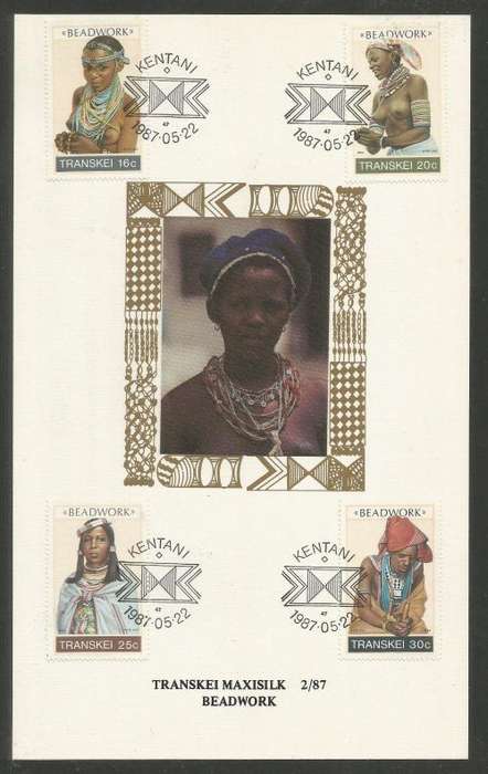 TRANSKEI 1987 BEADWORK LIMITED EDITION MAXISILK CARD #2/87