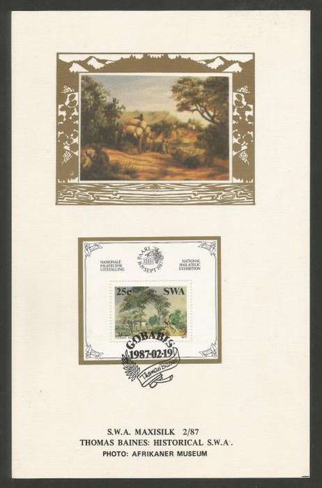 SWA 1987 THOMAS BAINES M/S LIMITED EDITION MAXISILK CARD 2/87