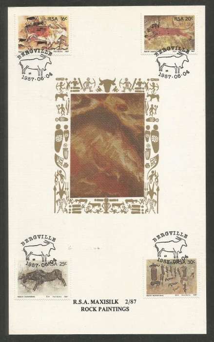RSA 1987 ROCK PAINTINGS LIMITED EDITION MAXISILK CARD 2/87