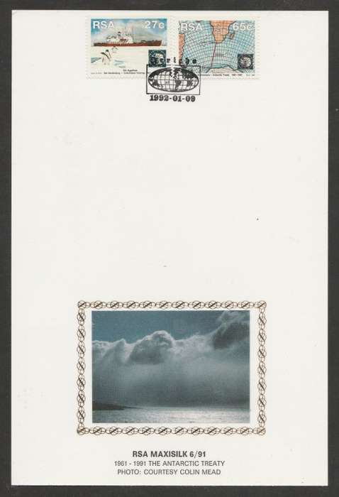 RSA 1991 ANTARCTIC TREATY LIMITED EDITION MAXISILK CARD # 6/91