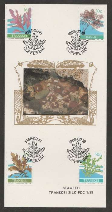 TRANSKEI 1988 SEAWEED LIMITED EDITION MAXISILK CARD # 1/88
